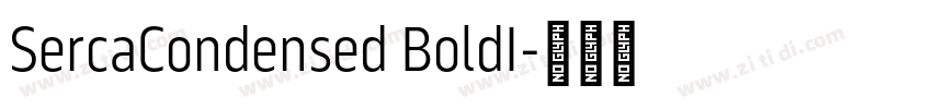 SercaCondensed BoldI字体转换